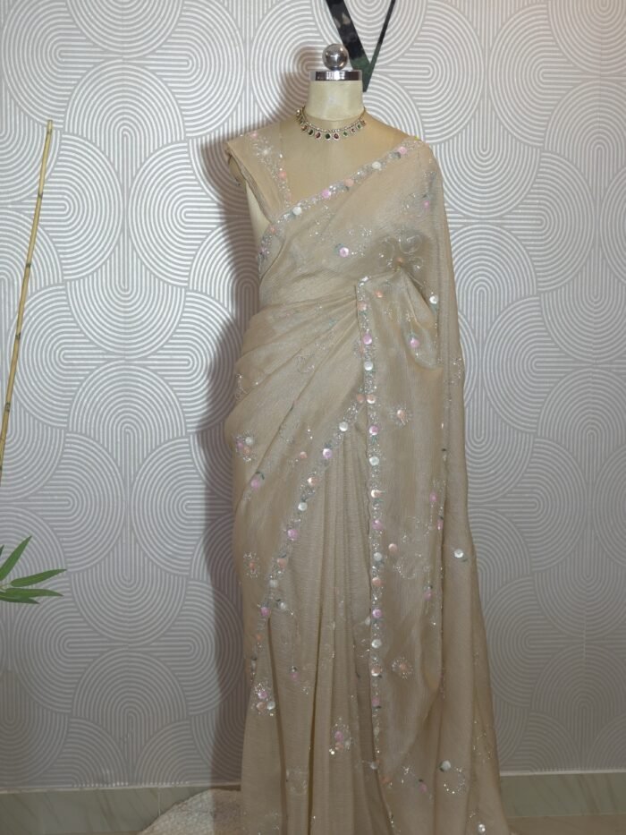Off White Sarees 16