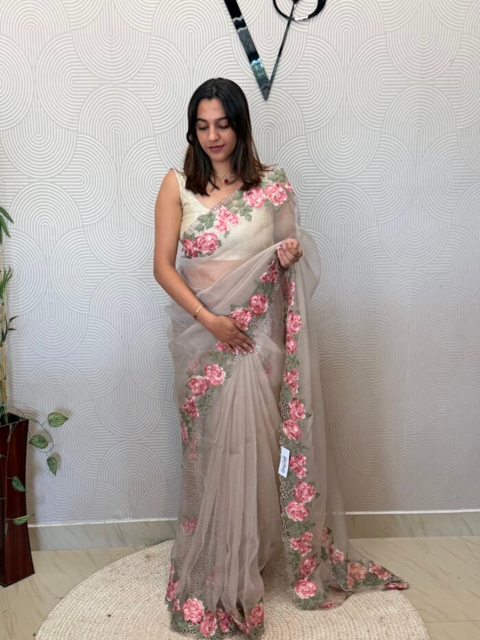 Organza saree