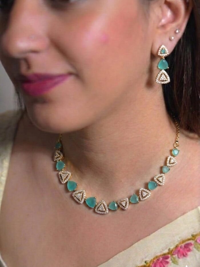 Trillion Stone Elegance Necklace Set