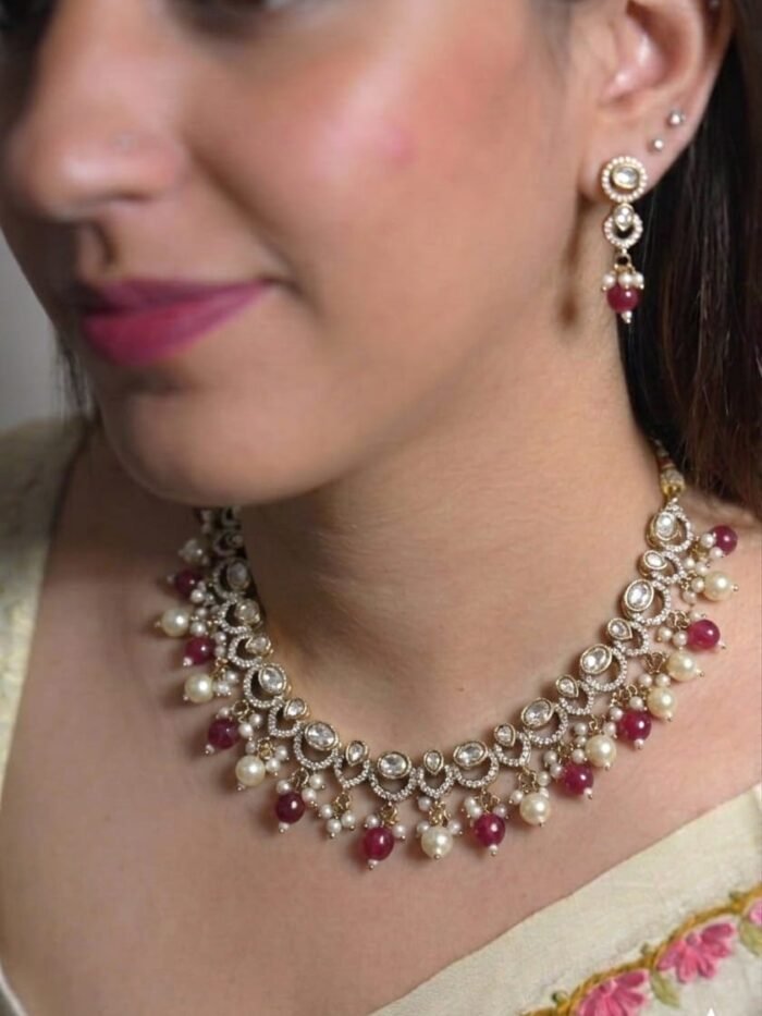 Traditional Chand Drop Necklace Set 🌙