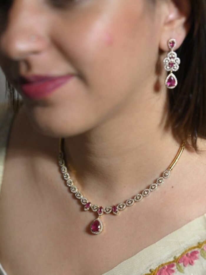 Royala Ruby Pendant Necklace Set 👑