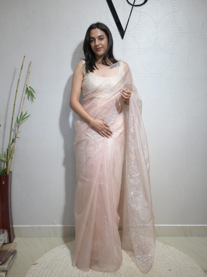 organza saree