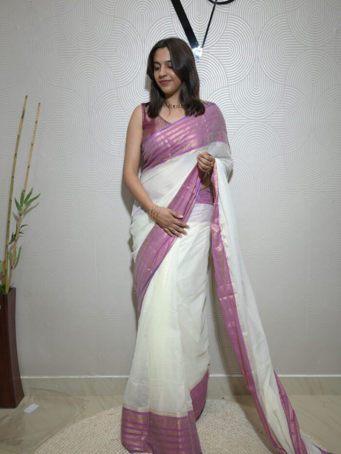 Kora organza saree