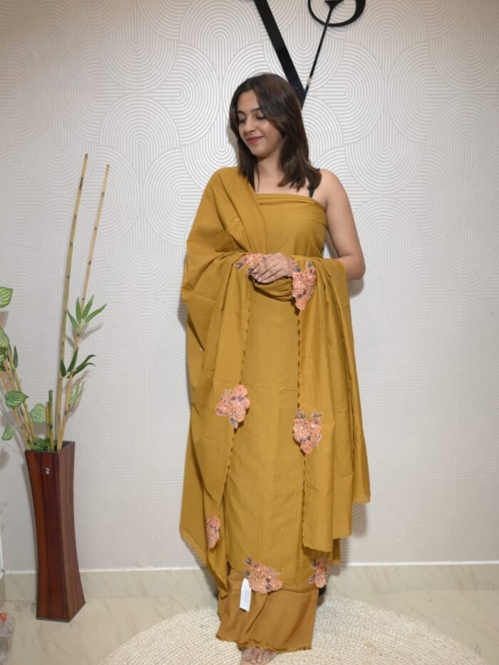 CREPE SILK UNSTITCHED MATERIAL SALWAR