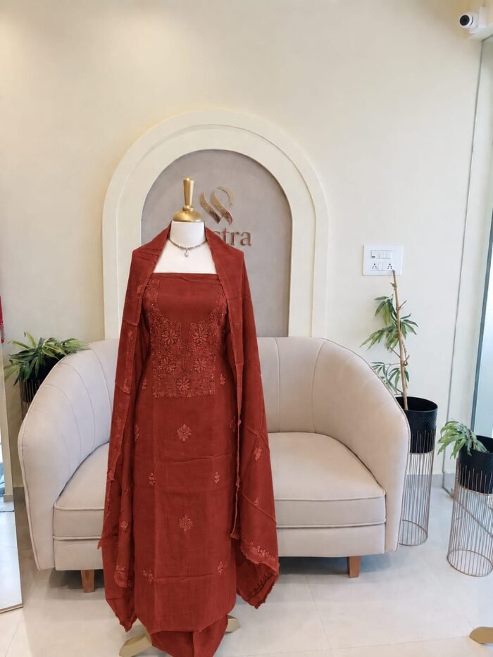 EMBROIDAERY COTTON SALWAR MATERIAL UNSTITCHED