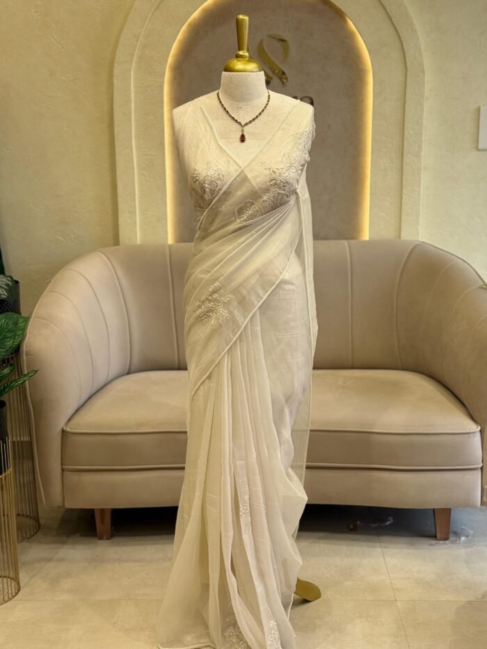 Soft organza saree
