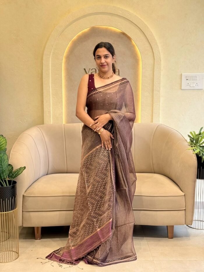 Pure mudka tussur saree