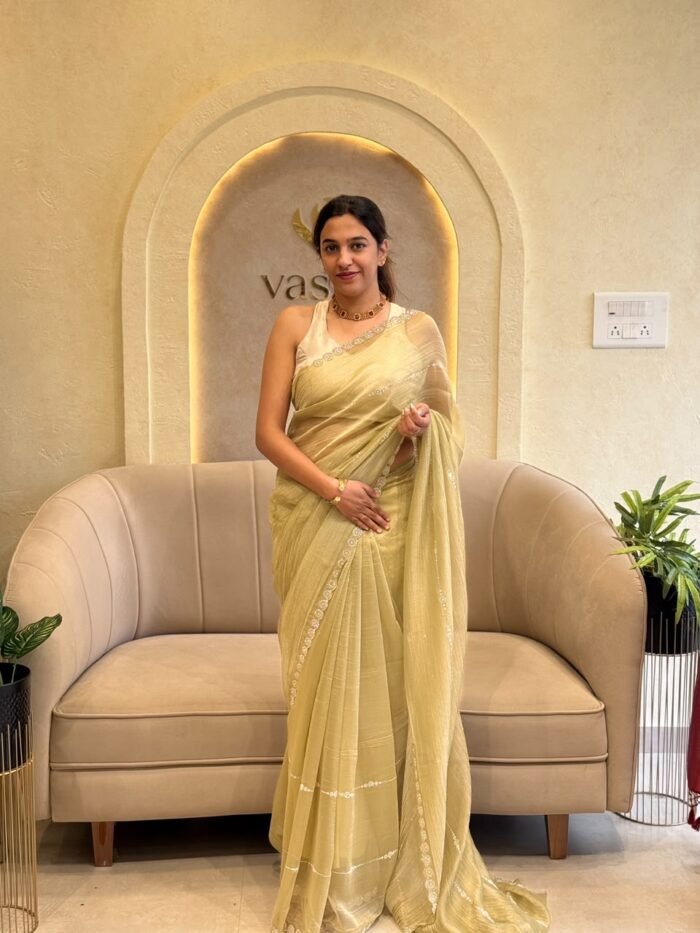 Oraganza handwork saree