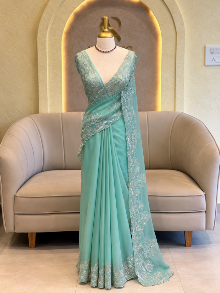 Partywear Organza Saree
