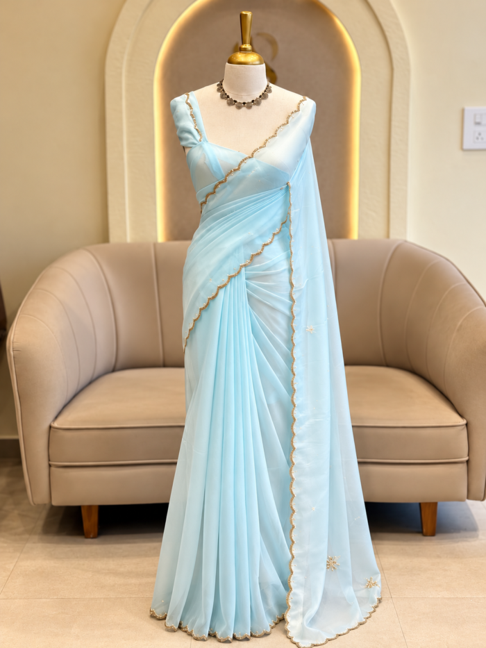 Partywear Organza Saree