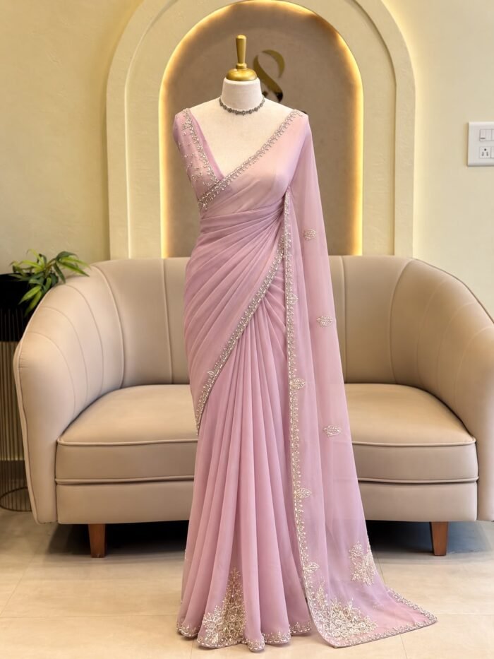 PASTEL SAREE COLLECTIONS PARTY WEAR