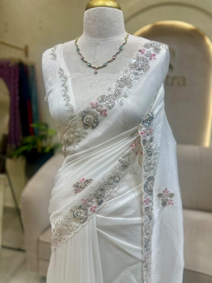 WHITE PATYWEAR COLLECTION WITH HANDWORK