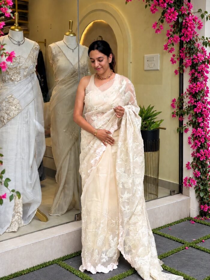 Organza Aplique Saree