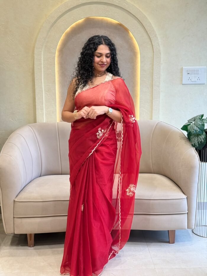 Partywear Organza Saree